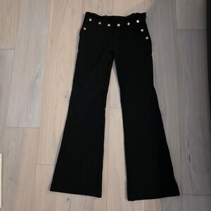 Tory Burch Wool Black Flare Pants